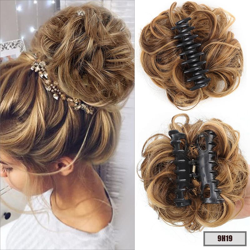 Wig hair band headdress amazon scrunchy clip hair bun bud pill head 15cm50g messy hair band hair bow