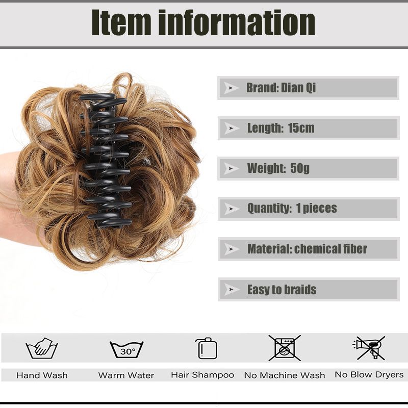 Wig hair band headdress amazon scrunchy clip hair bun bud pill head 15cm50g messy hair band hair bow