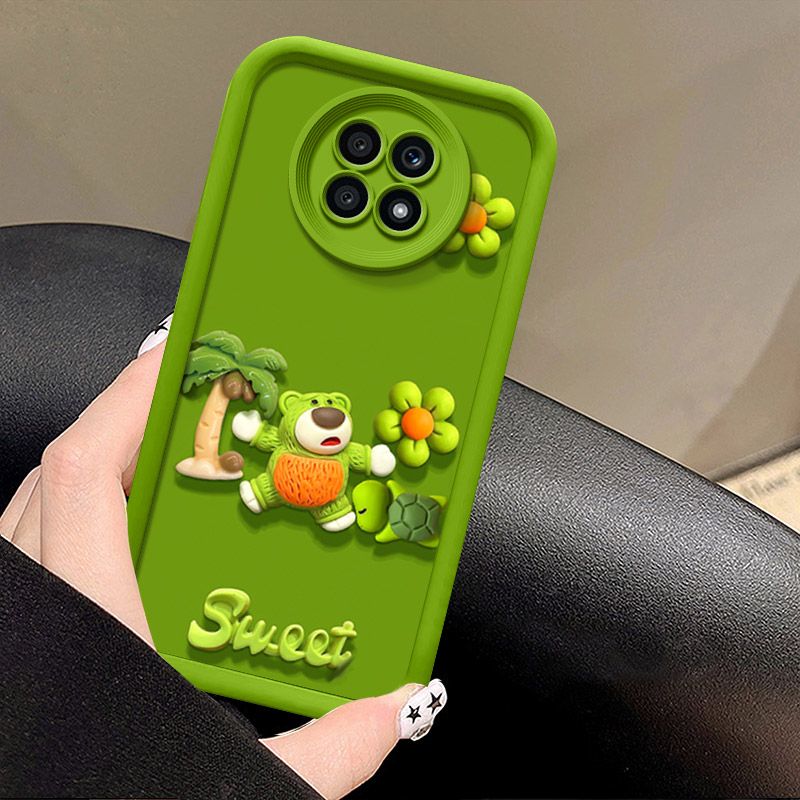 Fashionable Cute Strawberry Bear Silicone Phone Case For Honor X20 Cartoon Protective Case