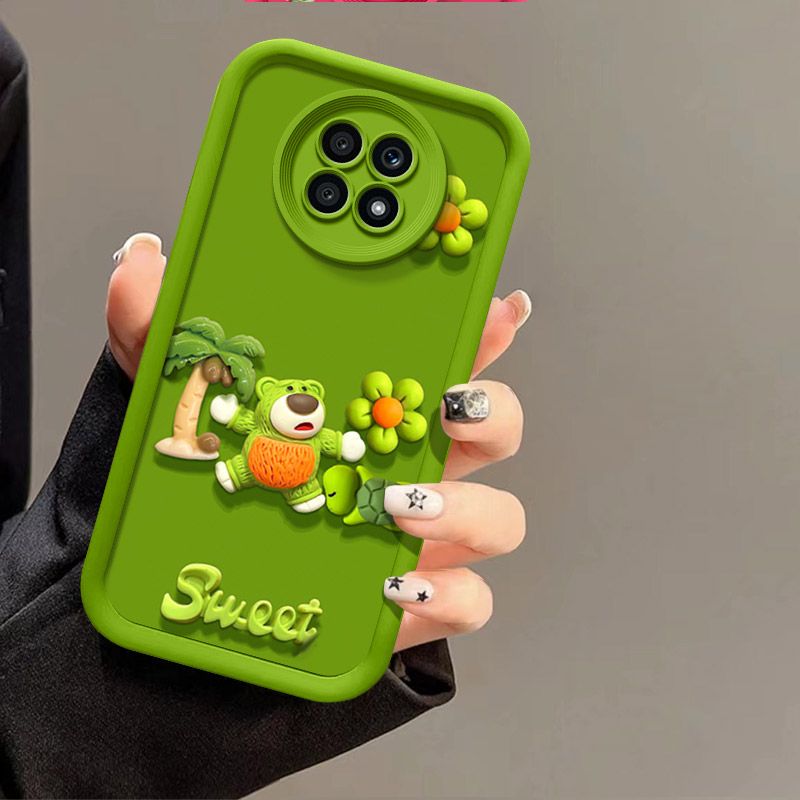 Fashionable Cute Strawberry Bear Silicone Phone Case For Honor X20 Cartoon Protective Case