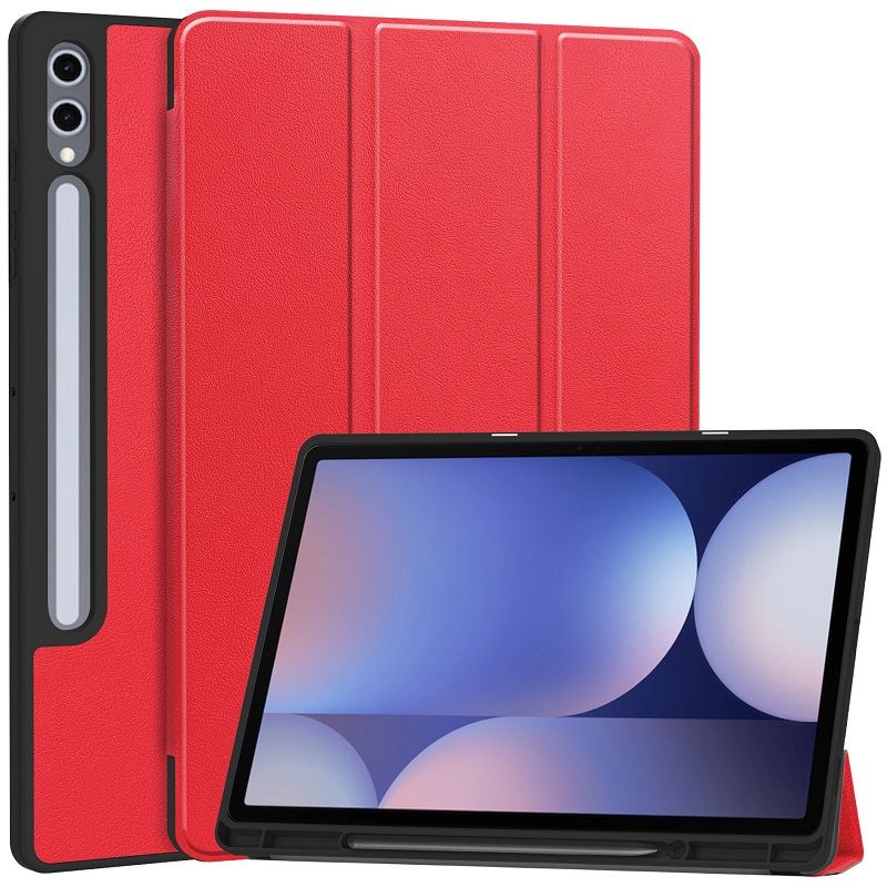 Tablet Case for Samsung Galaxy Tab S10 Plus/Tab S9 Plus 12.4-inch with S Pen Drive,Soft TPU Tri-Fold Stand Protective Tablet Cover,Support S Pen Charging,Auto Wake/Sleep