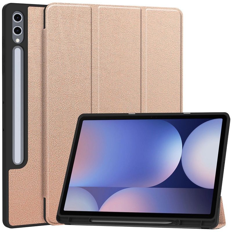 Tablet Case for Samsung Galaxy Tab S10 Plus/Tab S9 Plus 12.4-inch with S Pen Drive,Soft TPU Tri-Fold Stand Protective Tablet Cover,Support S Pen Charging,Auto Wake/Sleep