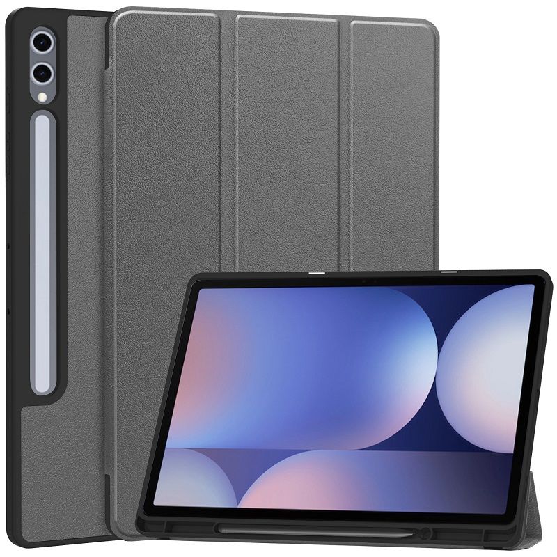 Tablet Case for Samsung Galaxy Tab S10 Plus/Tab S9 Plus 12.4-inch with S Pen Drive,Soft TPU Tri-Fold Stand Protective Tablet Cover,Support S Pen Charging,Auto Wake/Sleep