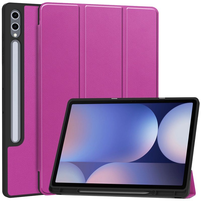 Tablet Case for Samsung Galaxy Tab S10 Plus/Tab S9 Plus 12.4-inch with S Pen Drive,Soft TPU Tri-Fold Stand Protective Tablet Cover,Support S Pen Charging,Auto Wake/Sleep