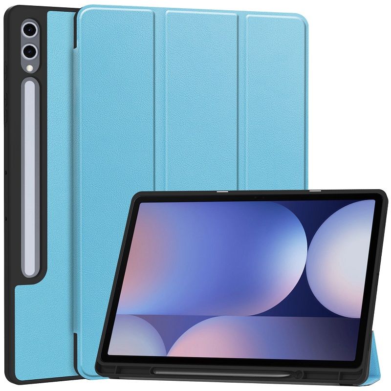 Tablet Case for Samsung Galaxy Tab S10 Plus/Tab S9 Plus 12.4-inch with S Pen Drive,Soft TPU Tri-Fold Stand Protective Tablet Cover,Support S Pen Charging,Auto Wake/Sleep