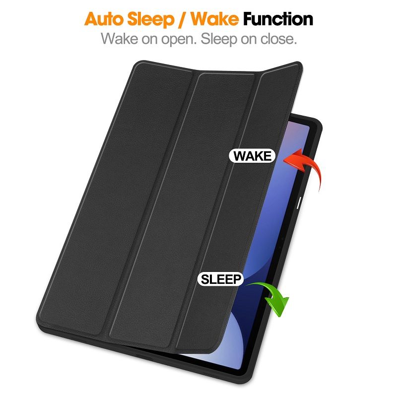Tablet Case for Samsung Galaxy Tab S10 Plus/Tab S9 Plus 12.4-inch with S Pen Drive,Soft TPU Tri-Fold Stand Protective Tablet Cover,Support S Pen Charging,Auto Wake/Sleep