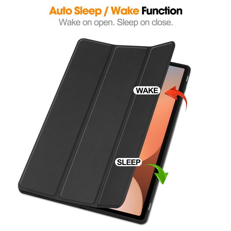 Tablet Case for Samsung Galaxy Tab S10 Ultra 14.6 with S Pen Drive,Soft TPU Tri-Fold Stand Protective Tablet Cover,Support S Pen Charging,Auto Wake/Sleep