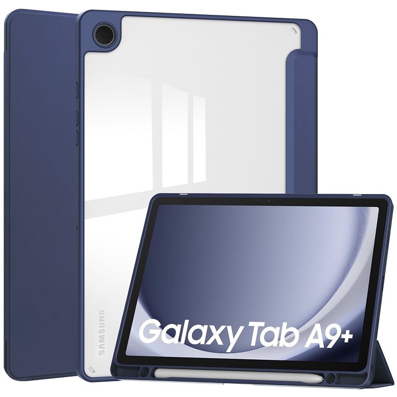 Tablet Case for Samsung Galaxy Tab A9 Plus Case with Pen Holder (Stand + Auto Sleep/Wake) Shockproof Clear Case for Samsung Galaxy Tab A9 Plus