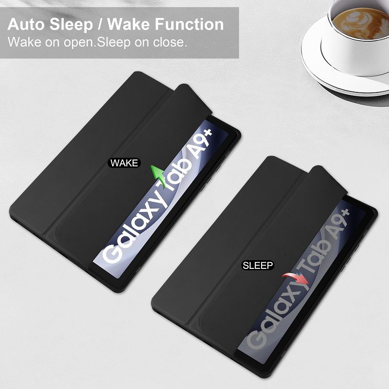 Tablet Case for Samsung Galaxy Tab A9 Plus Case with Pen Holder (Stand + Auto Sleep/Wake) Shockproof Clear Case for Samsung Galaxy Tab A9 Plus
