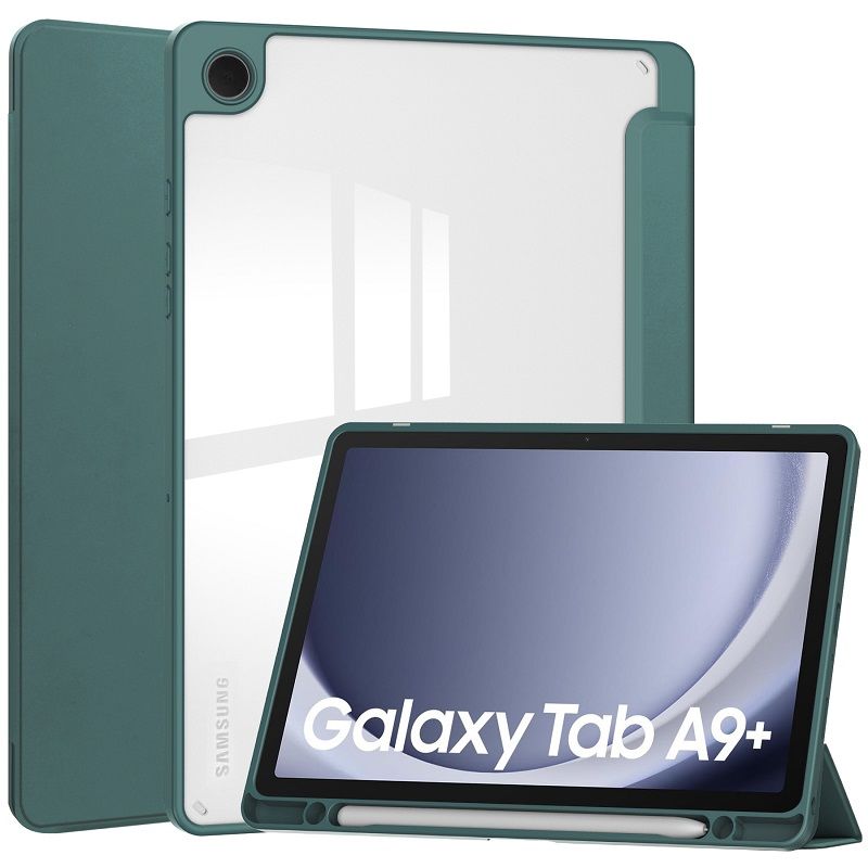 Tablet Case for Samsung Galaxy Tab A9 Plus Case with Pen Holder (Stand + Auto Sleep/Wake) Shockproof Clear Case for Samsung Galaxy Tab A9 Plus