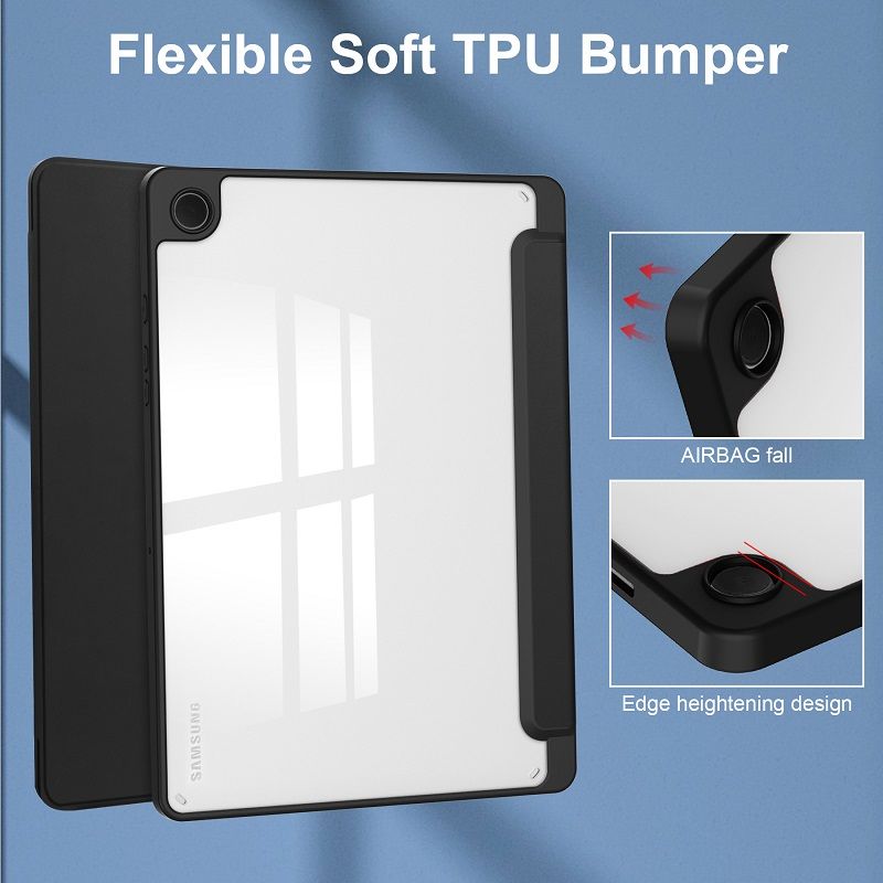 Tablet Case for Samsung Galaxy Tab A9 Plus Case with Pen Holder (Stand + Auto Sleep/Wake) Shockproof Clear Case for Samsung Galaxy Tab A9 Plus