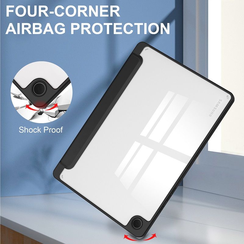 Tablet Case for Samsung Galaxy Tab A9 Plus Case with Pen Holder (Stand + Auto Sleep/Wake) Shockproof Clear Case for Samsung Galaxy Tab A9 Plus