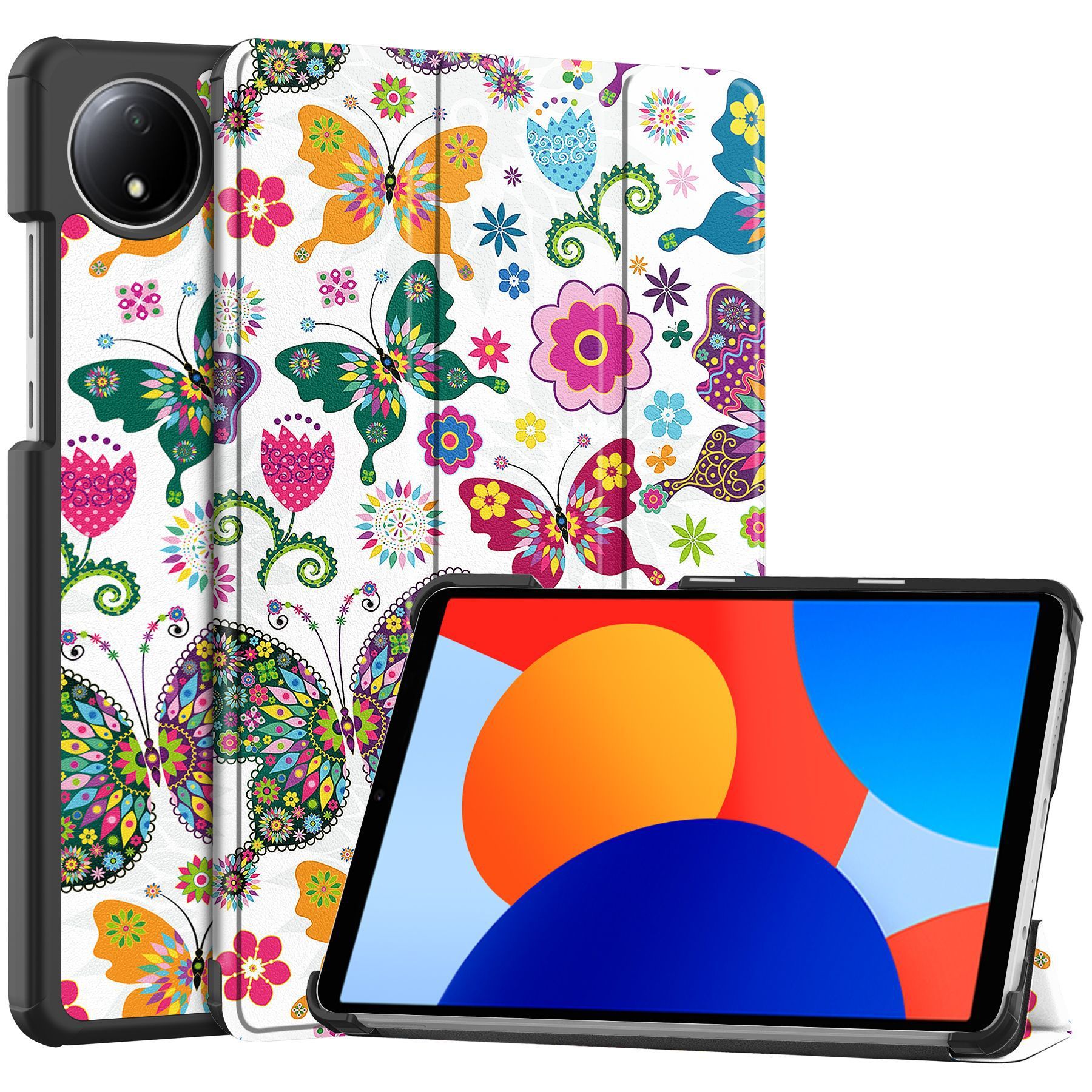 Tablet Case for Xiaomi Redmi Pad SE 8.7'' Soft TPU Tri-Fold Stand Protective Tablet Cover,Support S Pen Charging,Auto Wake/Sleep