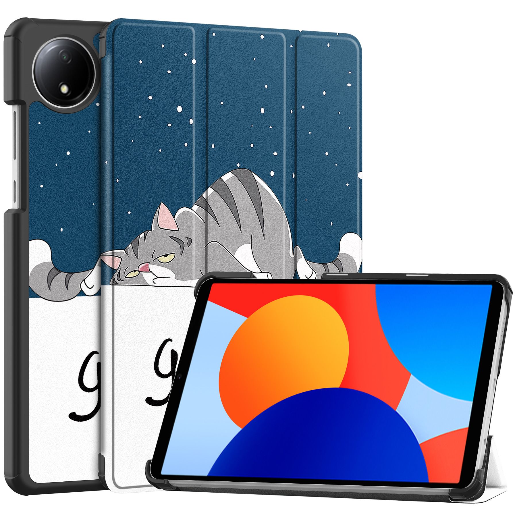 Tablet Case for Xiaomi Redmi Pad SE 8.7'' Soft TPU Tri-Fold Stand Protective Tablet Cover,Support S Pen Charging,Auto Wake/Sleep