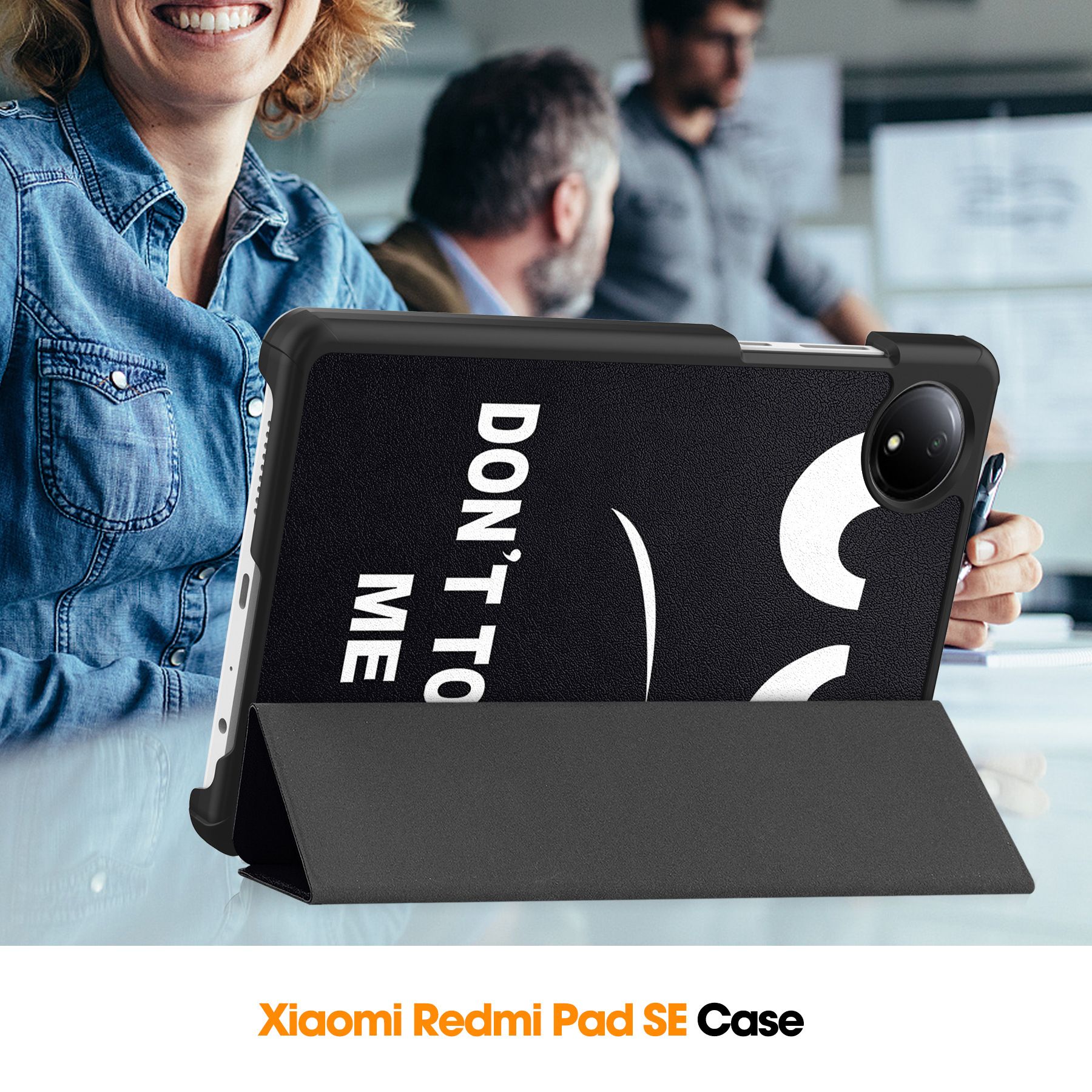 Tablet Case for Xiaomi Redmi Pad SE 8.7'' Soft TPU Tri-Fold Stand Protective Tablet Cover,Support S Pen Charging,Auto Wake/Sleep