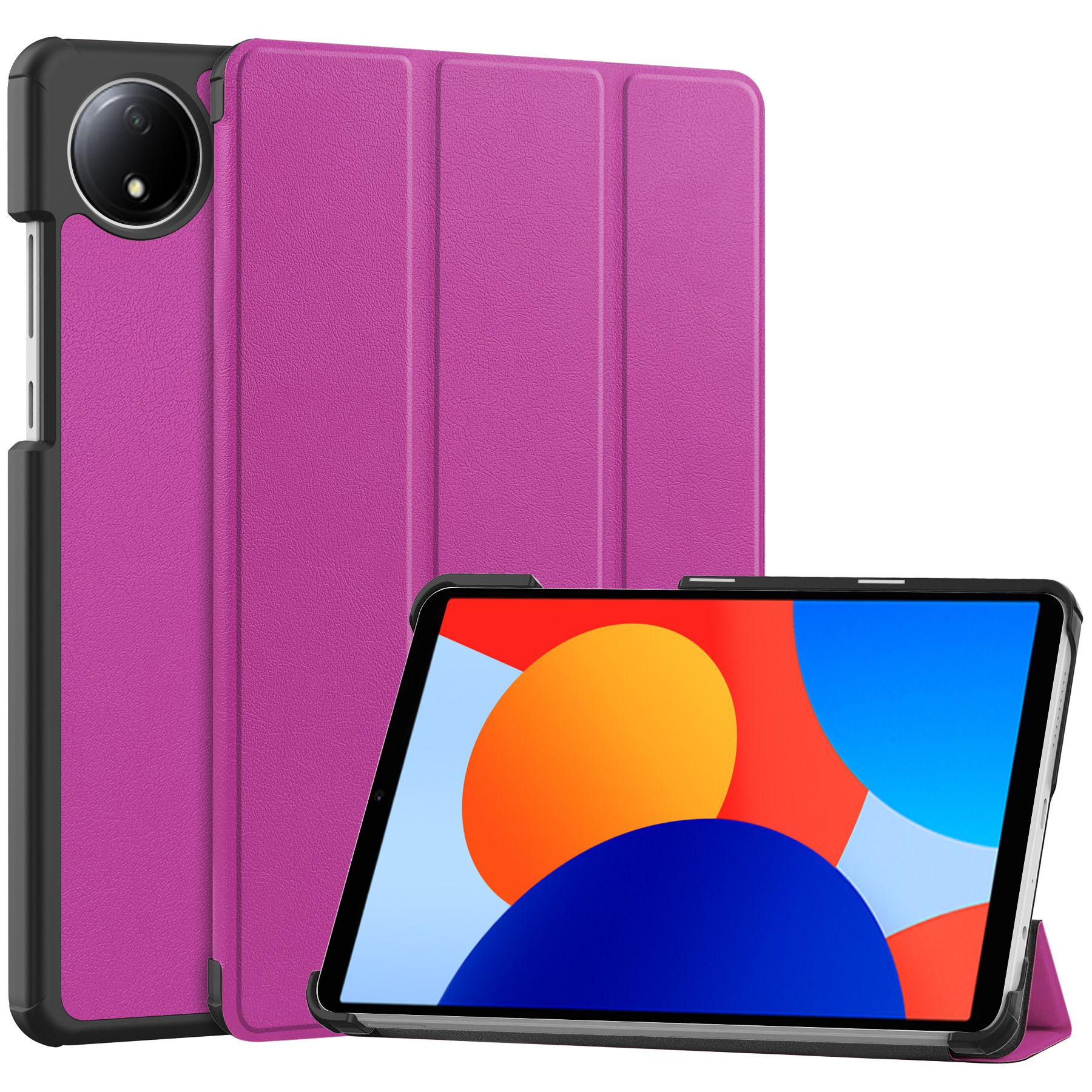 Tablet Case for Redmi Pad SE 8.7'' Soft TPU Tri-Fold Stand Protective Tablet Cover