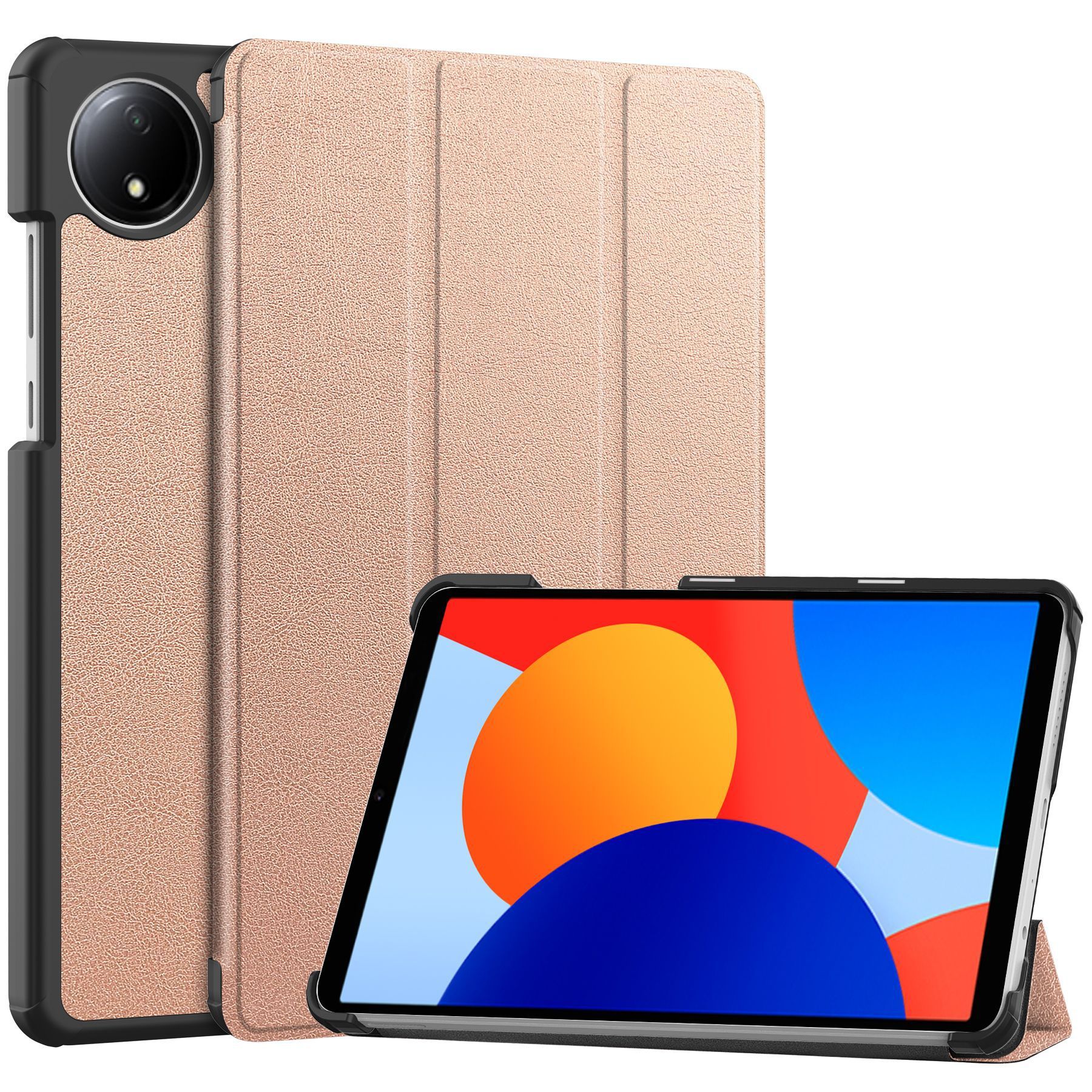 Tablet Case for Redmi Pad SE 8.7'' Soft TPU Tri-Fold Stand Protective Tablet Cover
