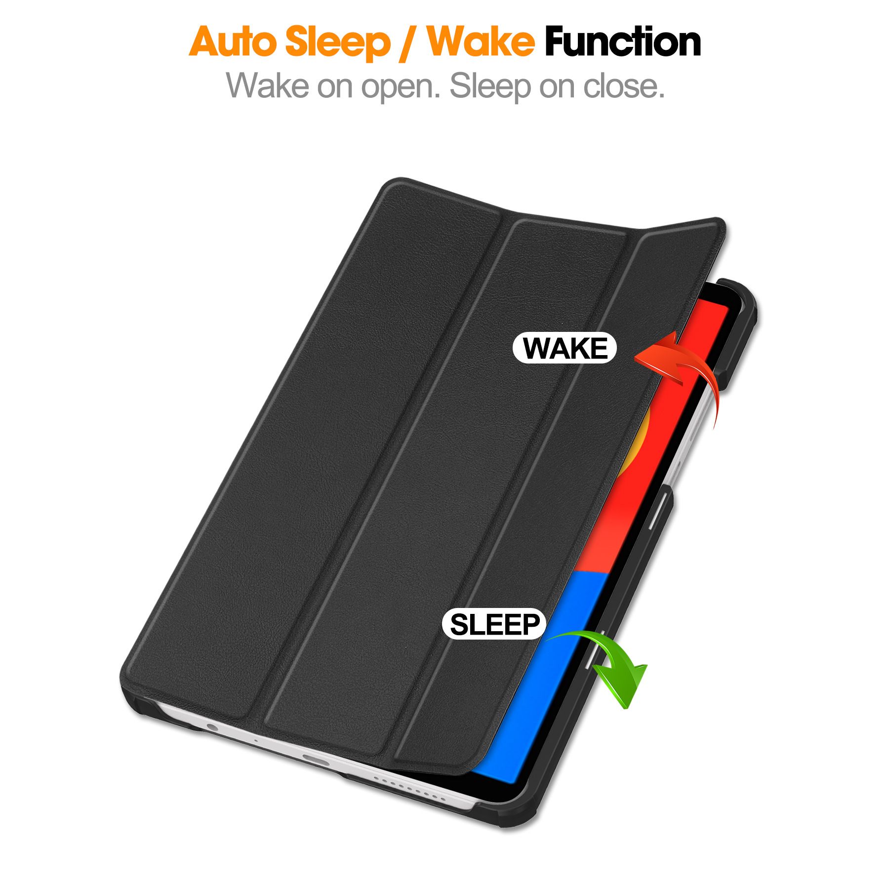 Tablet Case for Redmi Pad SE 8.7'' Soft TPU Tri-Fold Stand Protective Tablet Cover