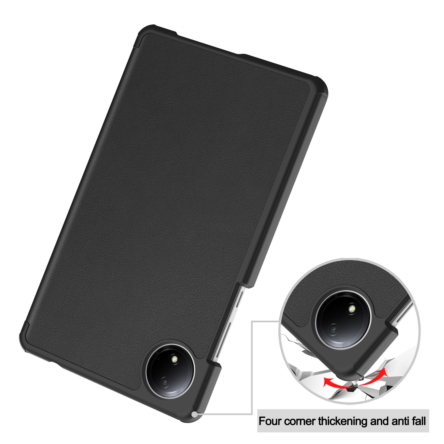 Tablet Case for Redmi Pad SE 8.7'' Soft TPU Tri-Fold Stand Protective Tablet Cover