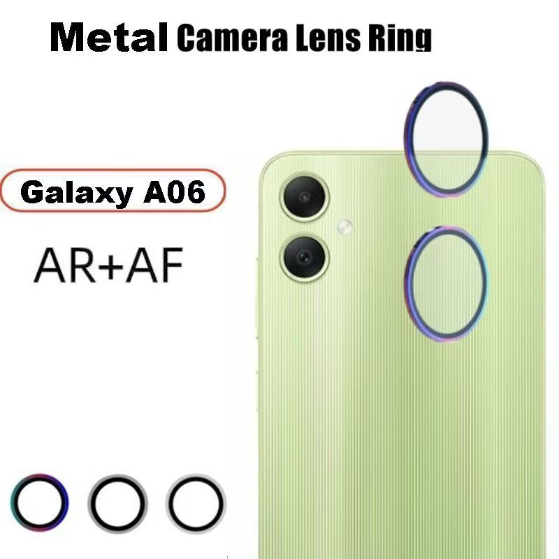 [1 - Pieces] for Samsung Galaxy A06 Camera Lens Protector, 9H Tempered Glass Camera Cover Protector Metal Individual Ring