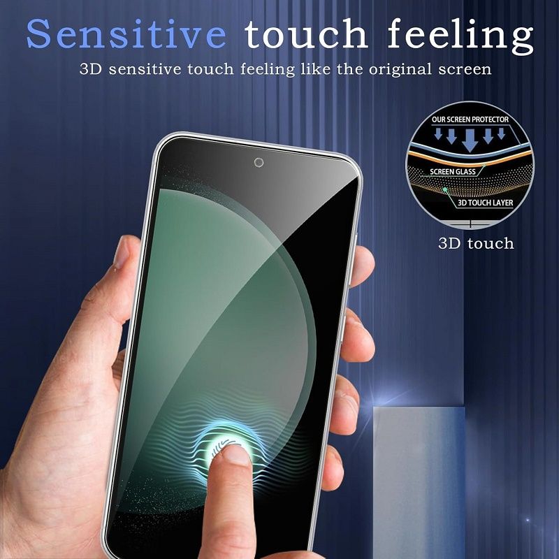 2 Pack Privacy Screen Protector for Samsung Galaxy S23 FE, Anti-Spy Tempered Glass Film, 9H Hardness, Upgrade Edge Protection, Easy Installation, Bubble Free, Case Friendly