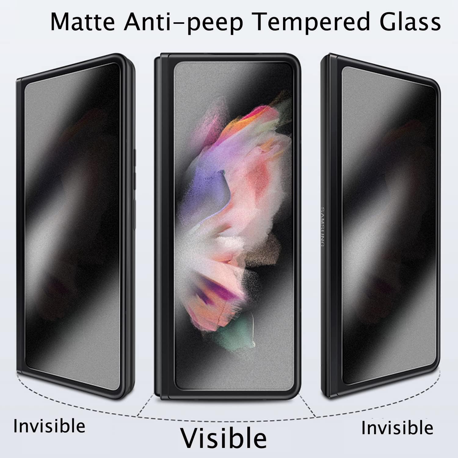[2 Pcs] for Samsung Galaxy Z Fold 6 5G Privacy Screen Protector,Anti Spy 9H Hardness Friendly Tempered Glass Screen Protector