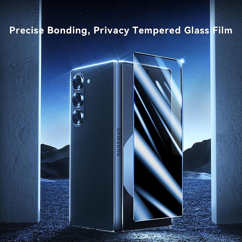 [2 Pcs] for Samsung Galaxy Z Fold 6 5G Privacy Screen Protector,Anti Spy 9H Hardness Friendly Tempered Glass Screen Protector