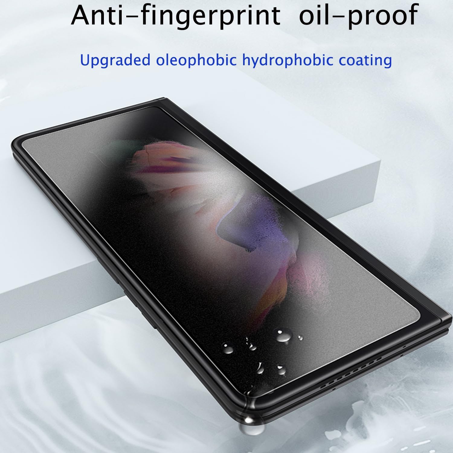 [2 Pcs] for Samsung Galaxy Z Fold 6 5G Privacy Screen Protector,Anti Spy 9H Hardness Friendly Tempered Glass Screen Protector