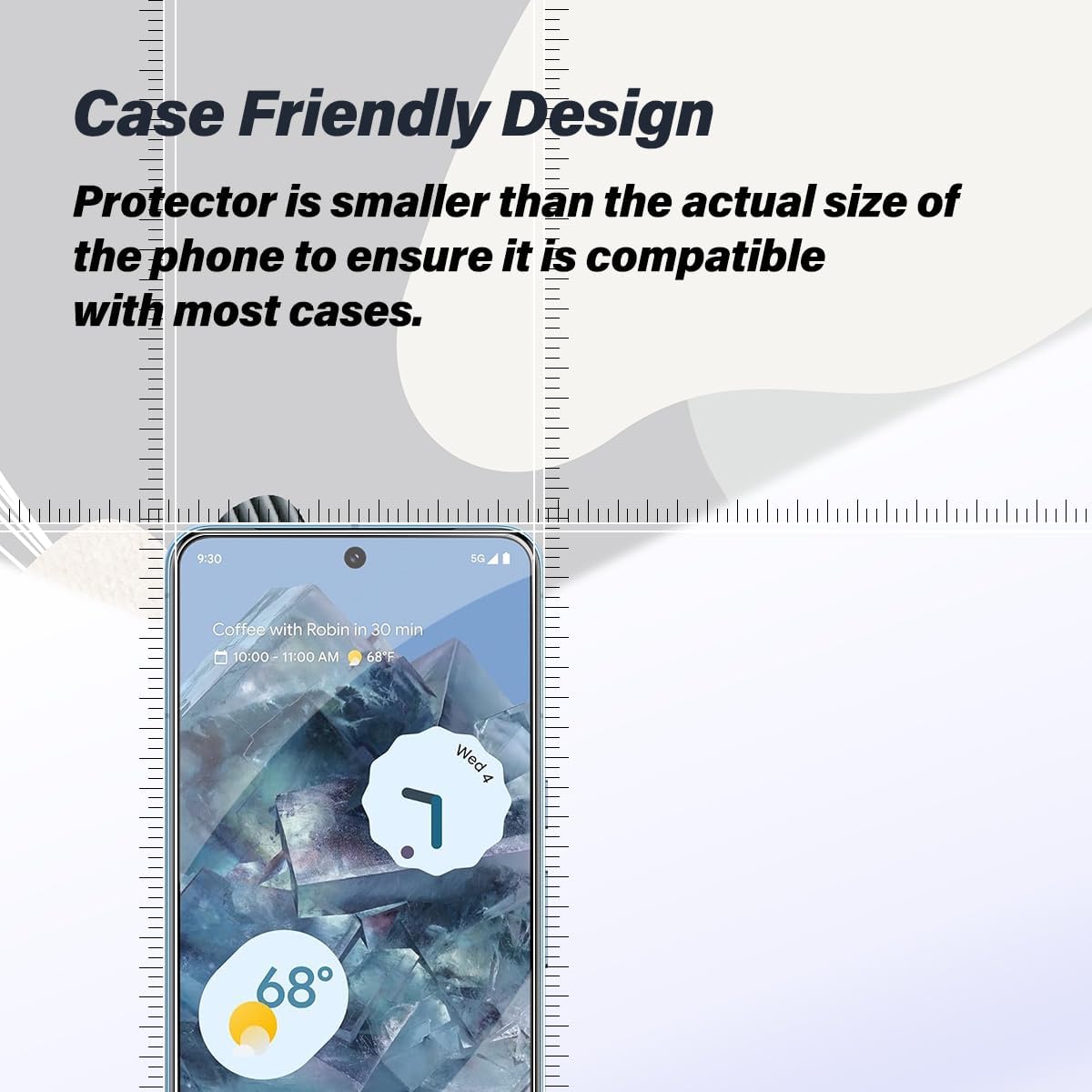 for Google Pixel 8 Pro Tempered Glass Screen Protector + Camera Lens Protector [ 2 + 2 Pcs ] [Fingerprint Unlocked] [Anti-scratch] [Case Friendly] Clear HD Protective Film