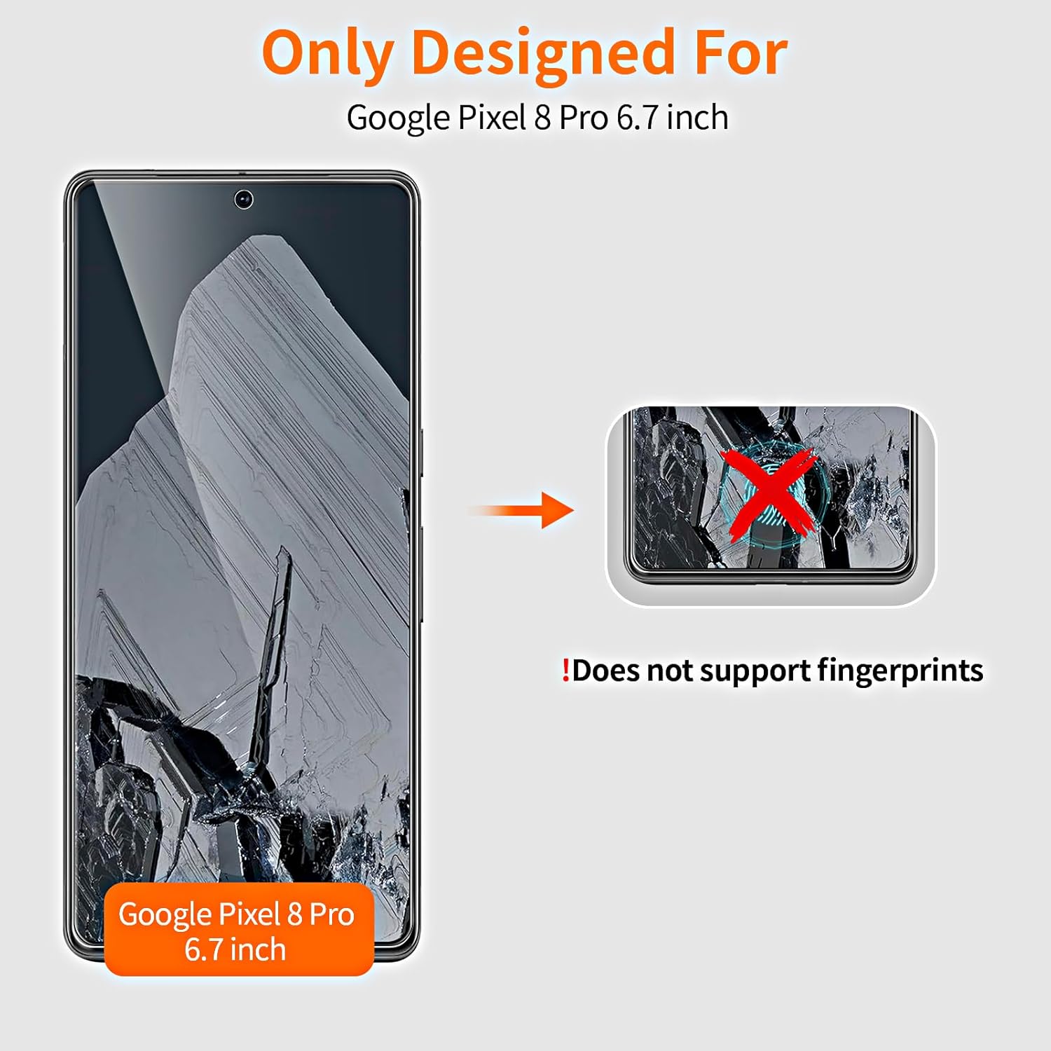[2+2 Pack] for Google Google Pixel 8 Pro Privacy Screen Protector and Camera Lens Protector,9H Tempered Glass,Anti Spy,HD Scratch and Shatter Resistant