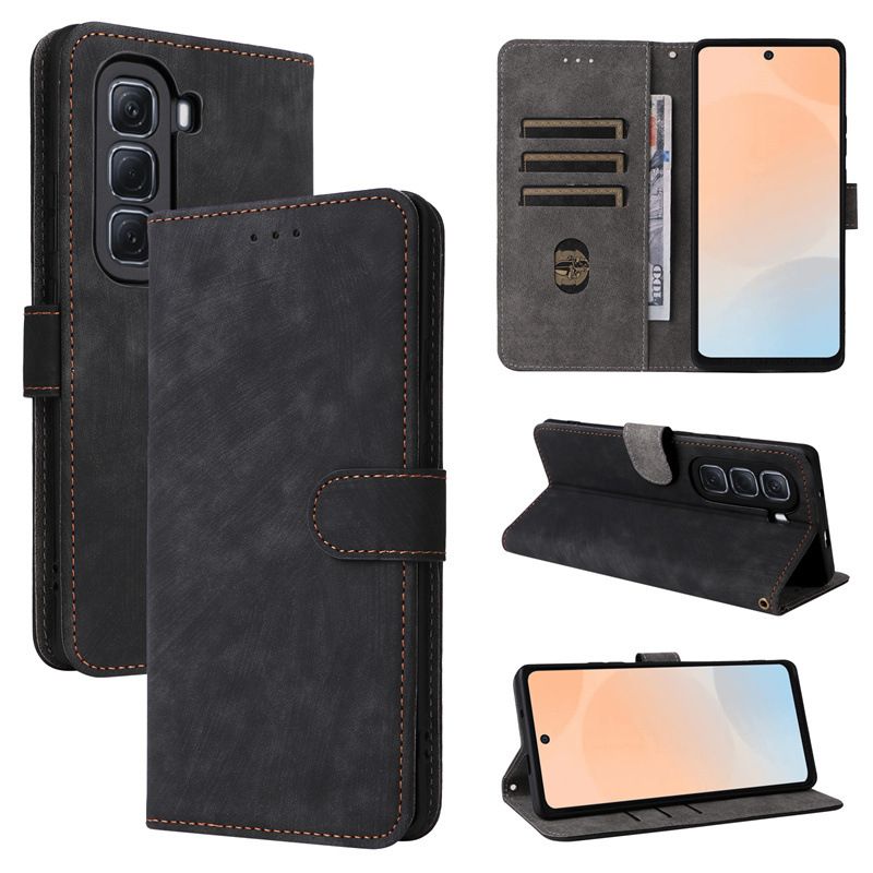 Flip Cover for Infinix Hot 50 Pro 4G / Infinix Hot 50 Pro+ 4G/Hot 50 Pro Plus 4G PU Leather Phone Case Full-Body Protection [RFID Blocking] Walllet Cover