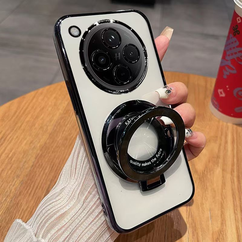 Luxury Transparent Glitter Powder Protective Cover For OPPO Find X8, X8 Pro Magnetic Support Phone Case