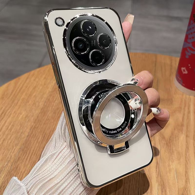 Luxury Transparent Glitter Powder Protective Cover For OPPO Find X8, X8 Pro Magnetic Support Phone Case
