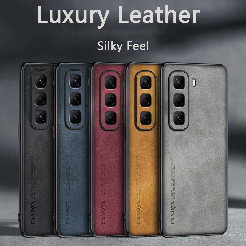 Luxury Business Retro Leather Phone Case For Infinix Hot 50 Pro Plus 4G/ X6880, Shockproof Fall prevention Protective Case