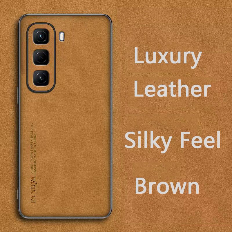 Luxury Business Retro Leather Phone Case For Infinix Hot 50 Pro Plus 4G/ X6880, Shockproof Fall prevention Protective Case