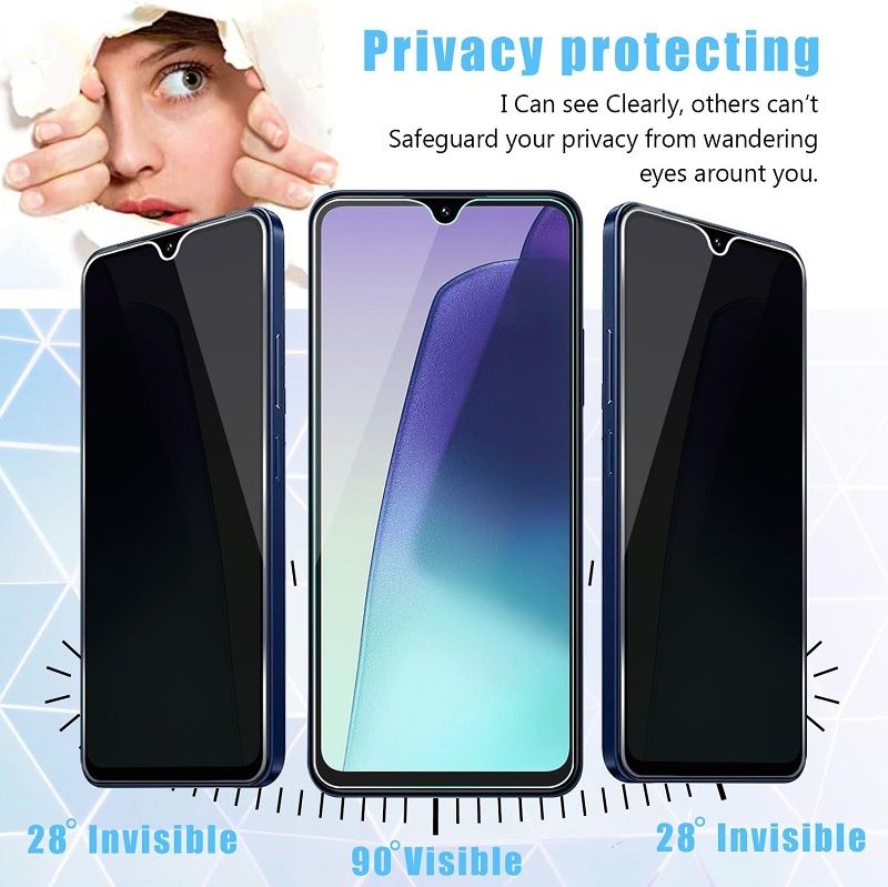 [2 Pcs] for Xiaomi Redmi 14C,Xiaomi Poco C75,Redmi A4 A5 A3 Pro,14R Privacy Screen Protector,Anti Spy 9H Hardness Friendly Tempered Glass Screen Protector