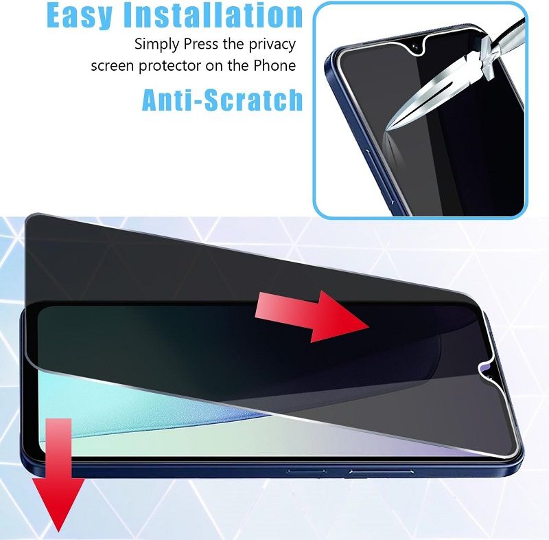 [2 Pcs] for Xiaomi Redmi 14C,Xiaomi Poco C75,Redmi A4 A5 A3 Pro,14R Privacy Screen Protector,Anti Spy 9H Hardness Friendly Tempered Glass Screen Protector