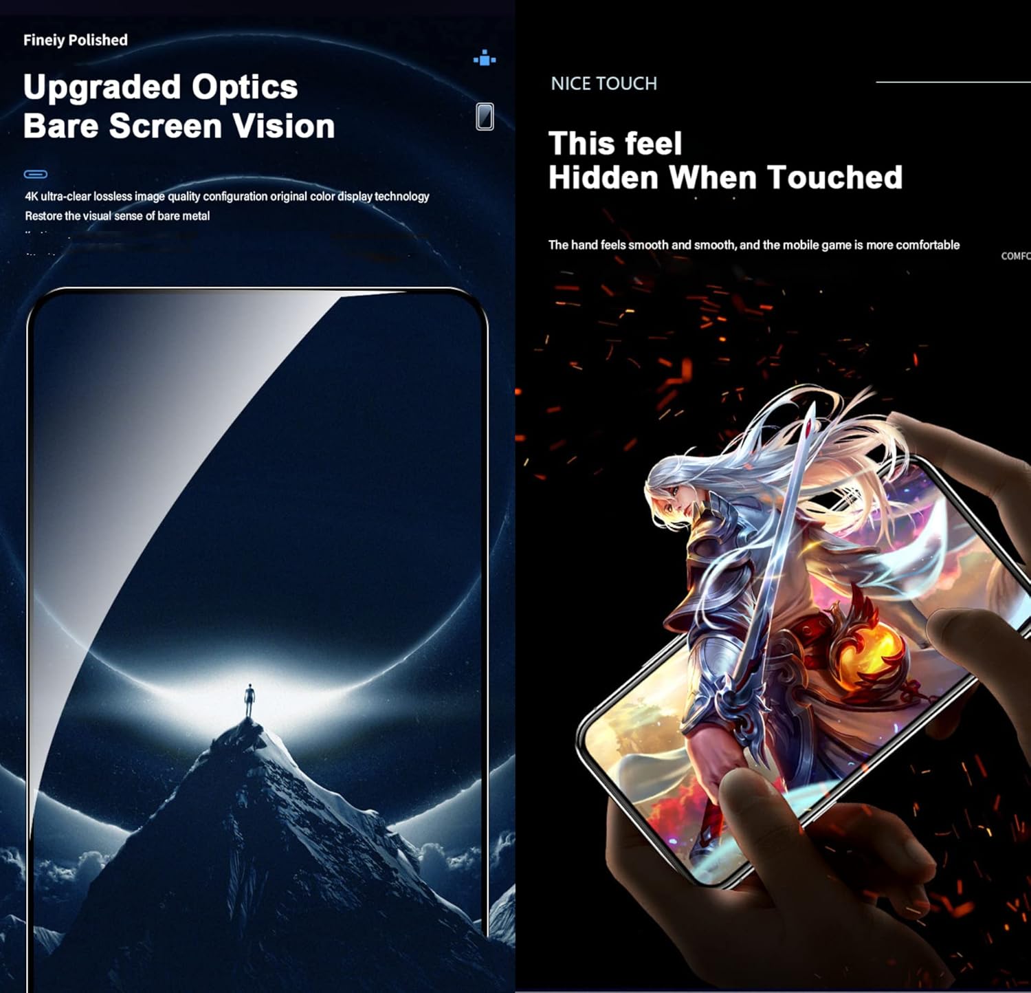 [2 Pack] - Soft Clear Ceramic Film for OPPO Reno11 / Reno 11 Pro 5G Liquid Nano-coated Soft Screen Protector HD Clear Touch Sensitive Fingerprint Unlocked