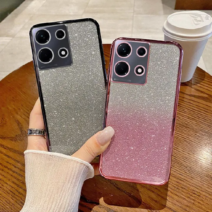 Phone Case for Infinix Note 30 VIP 5G / X6710 Glitter Transparent Silicone Electroplated Protective Shockproof Cover