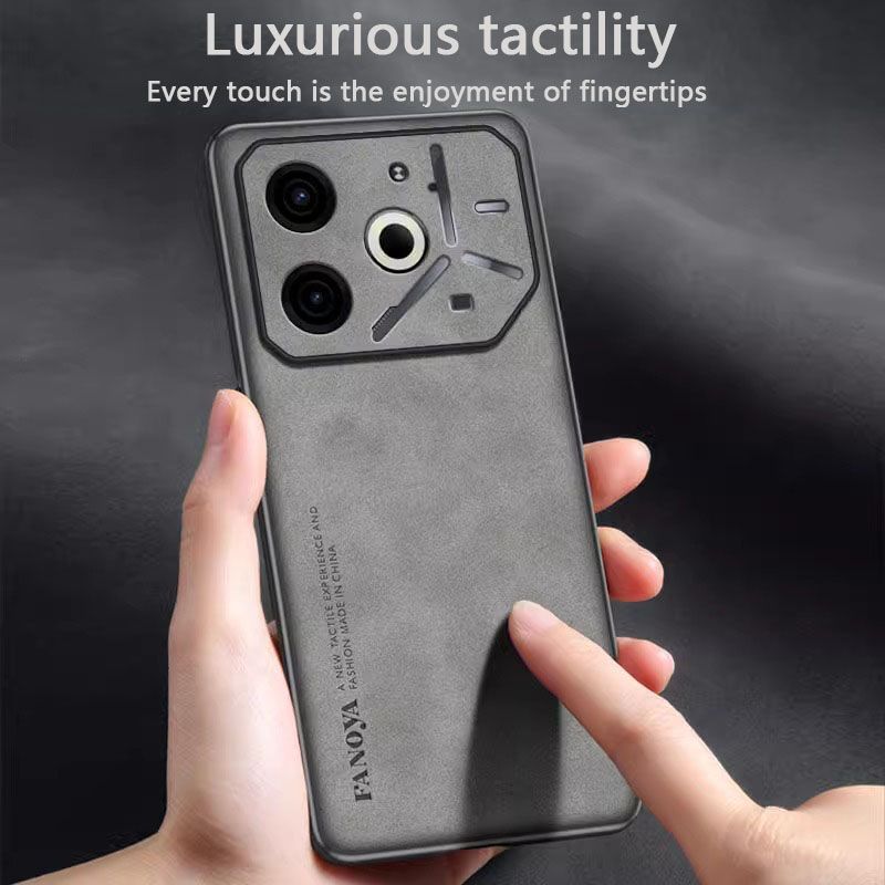 Luxury Business Retro Leather Phone Case For Tecno Pova 6 Neo, Shockproof Fall prevention Protective Case