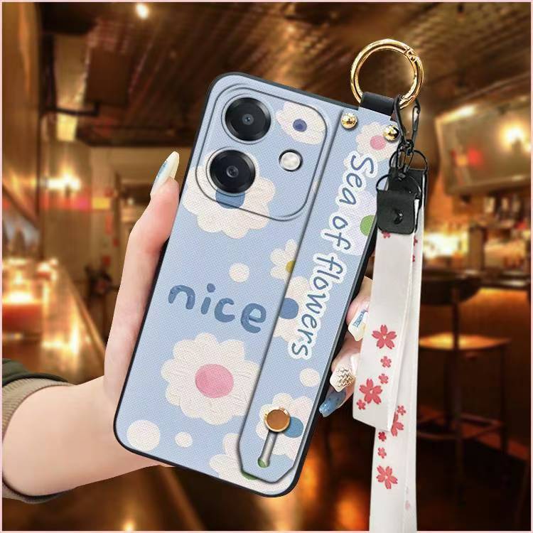 Phone Case for OPPO A3/A3X/A40 Cute Fashion Silicona Shockproof Cover with Pop Socket Stand