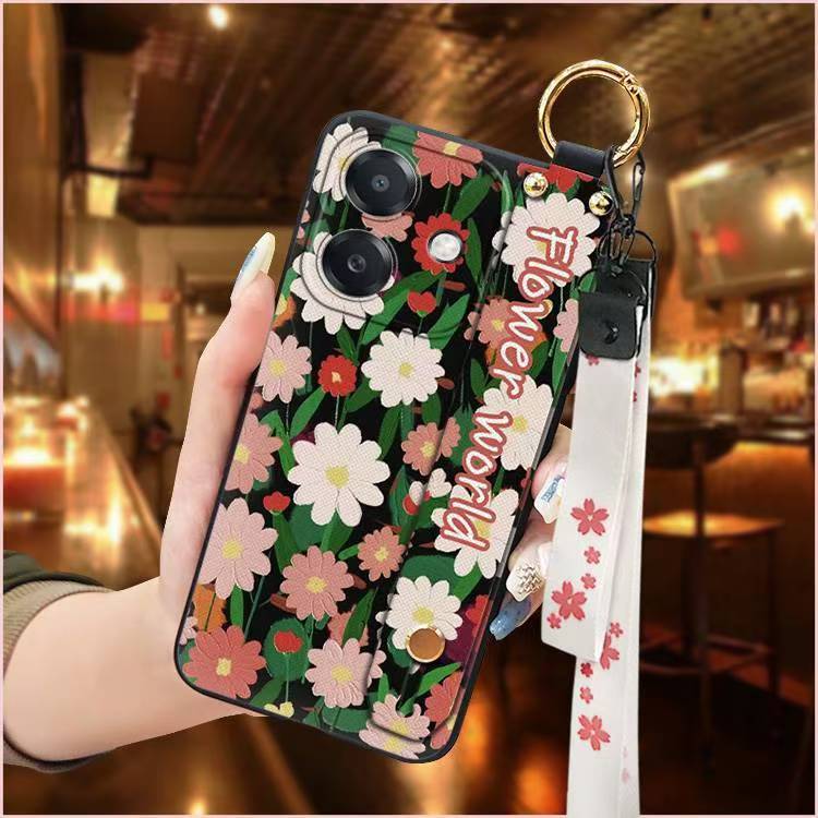 Phone Case for OPPO A3/A3X/A40 Cute Fashion Silicona Shockproof Cover with Pop Socket Stand