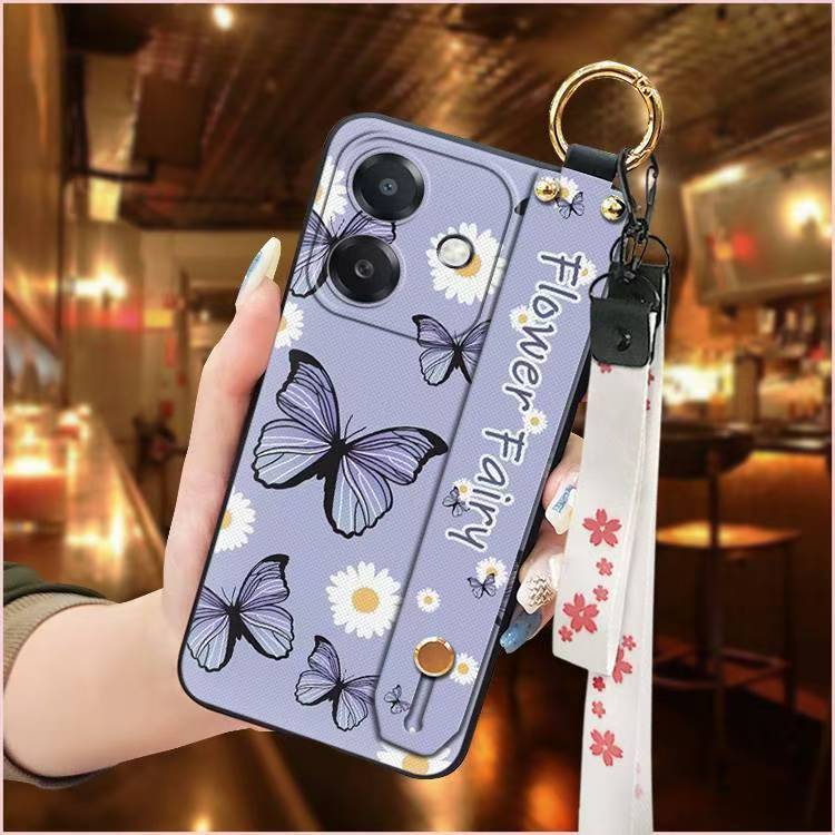 Phone Case for OPPO A3/A3X/A40 Cute Fashion Silicona Shockproof Cover with Pop Socket Stand