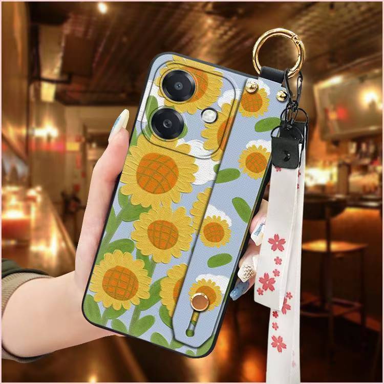 Phone Case for OPPO A3/A3X/A40 Cute Fashion Silicona Shockproof Cover with Pop Socket Stand