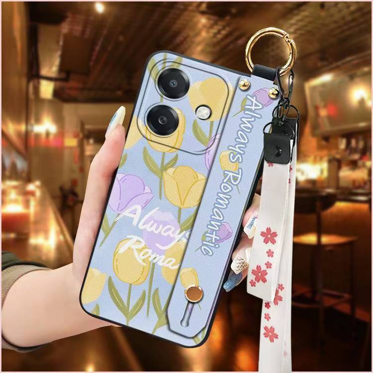 Phone Case for OPPO A3/A3X/A40 Cute Fashion Silicona Shockproof Cover with Pop Socket Stand