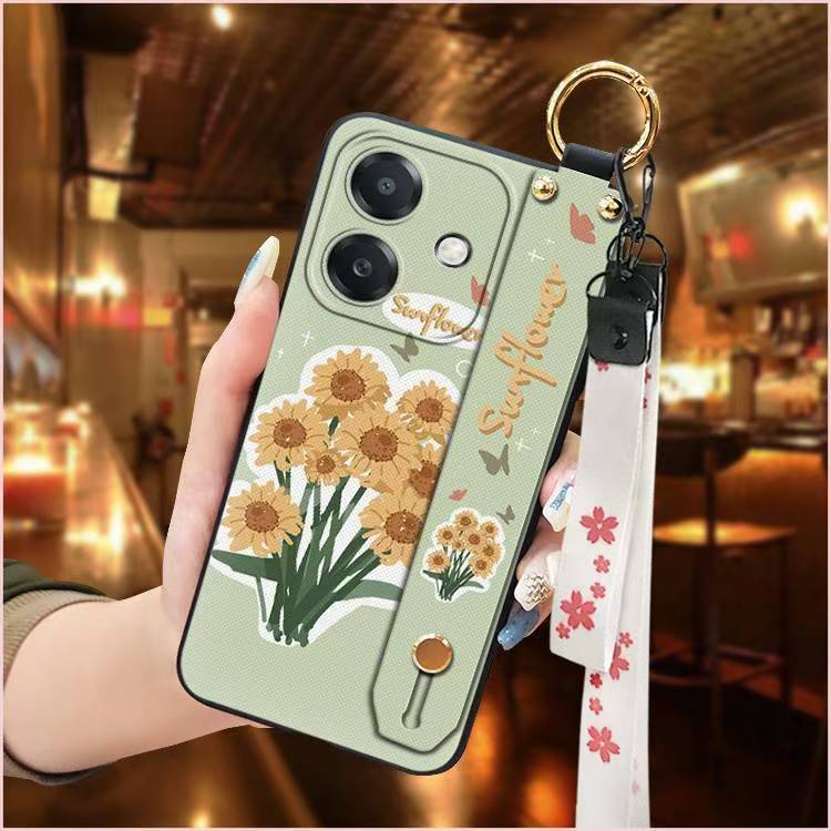 Phone Case for OPPO A3/A3X/A40 Cute Fashion Silicona Shockproof Cover with Pop Socket Stand