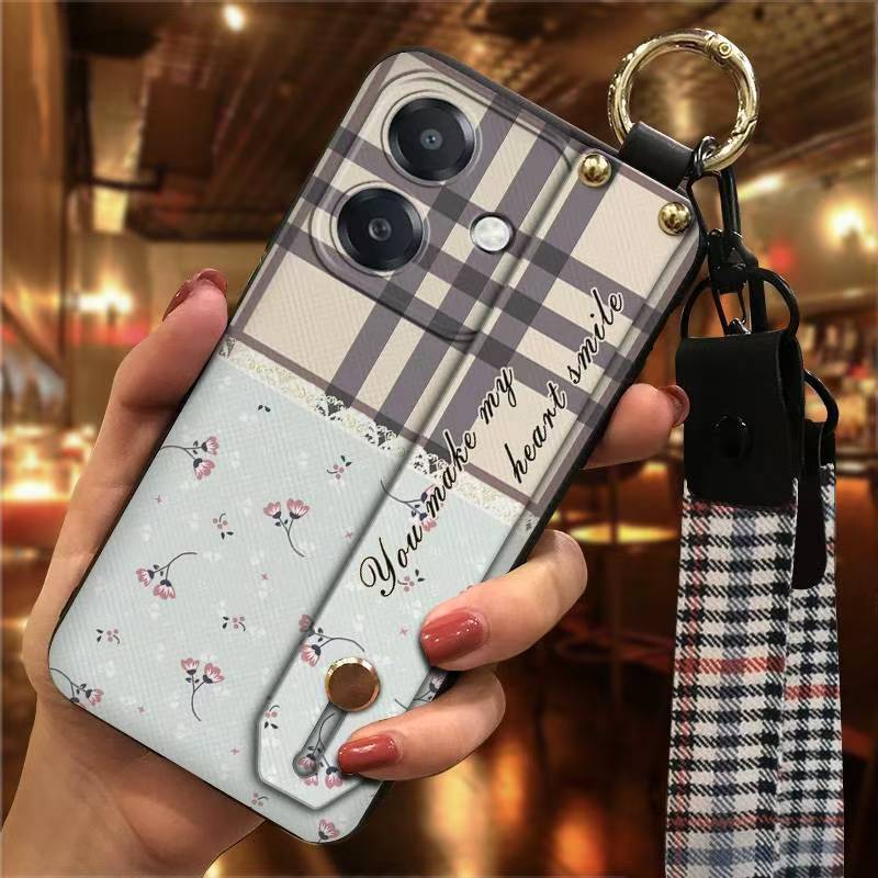 Phone Case for OPPO A3/A3X/A40 Cute Fashion Silicona Shockproof Cover with Pop Socket Stand