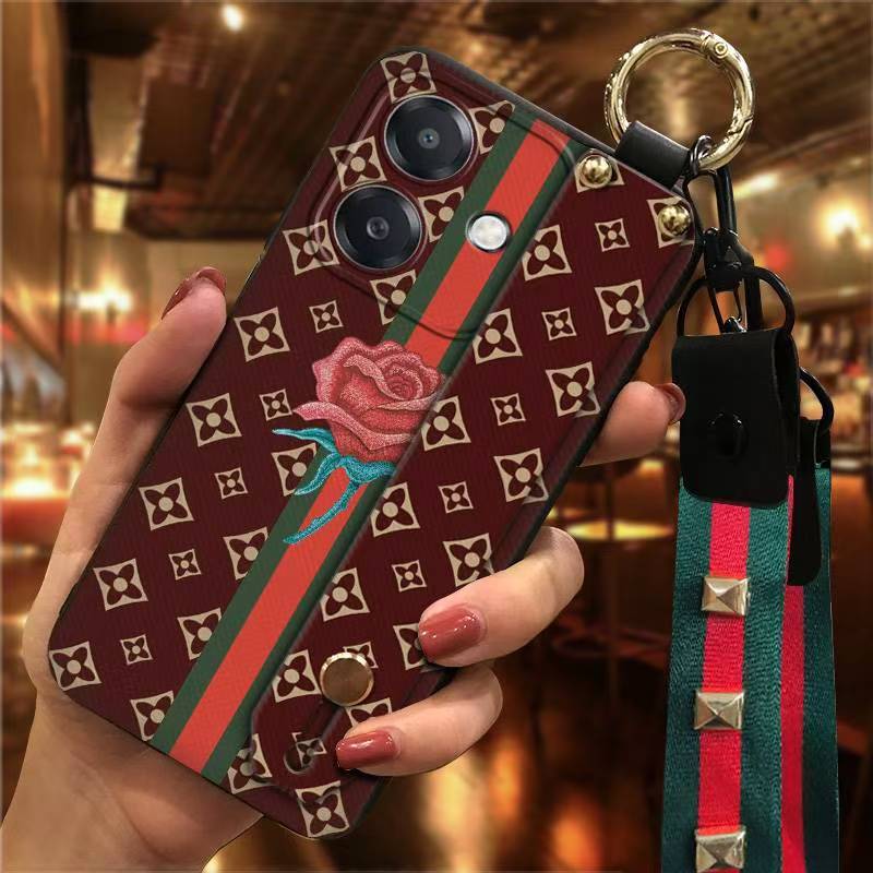 Phone Case for OPPO A3/A3X/A40 Cute Fashion Silicona Shockproof Cover with Pop Socket Stand