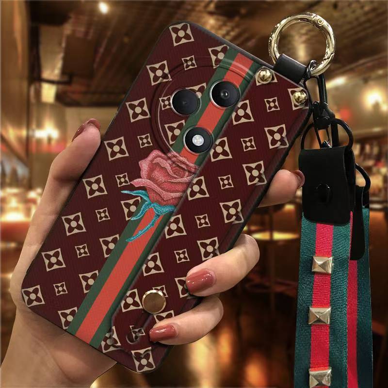 Phone Case for OPPO Reno 12F Cute Fashion Silicona Shockproof Cover with Pop Socket Stand