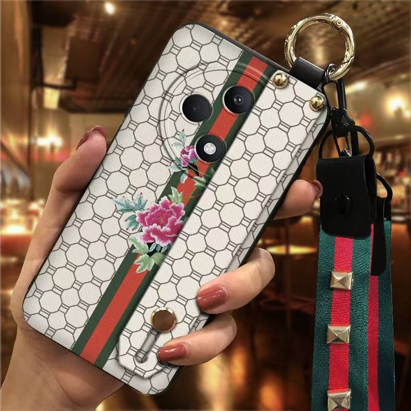 Phone Case for OPPO Reno 12F Cute Fashion Silicona Shockproof Cover with Pop Socket Stand